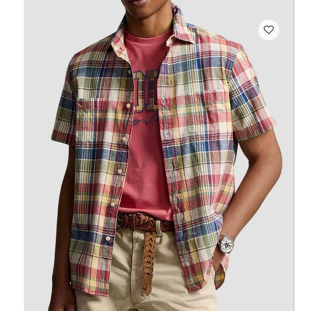 Polo Ralph Lauren Madras Plaid Cotton Shirt – Men’s XL – Multicolor
